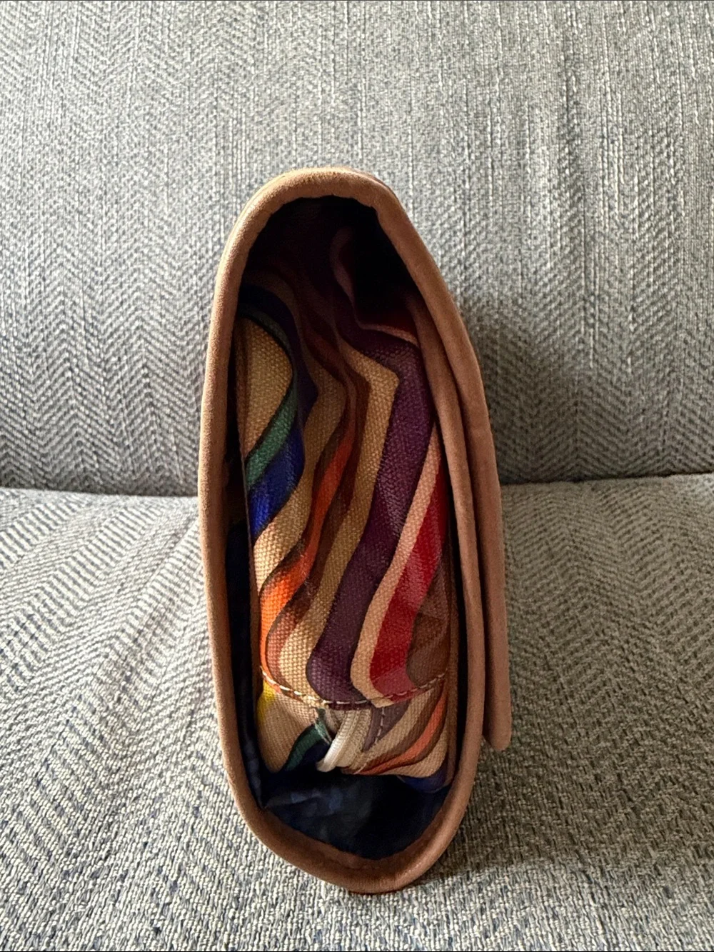 Fossil Multicolored Coated Canvas Cosmetic Bag